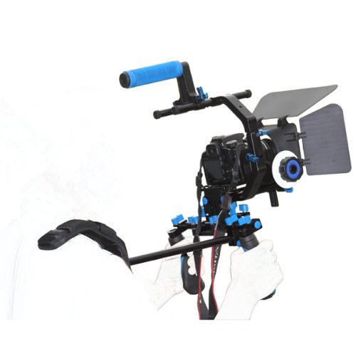 Dslr rig movie kit with shoulder mount+Follow Focus+Matte Box+C Shape Support Cage