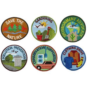 120D Cotton Woven Environmental Patches Hook And Loop Backing