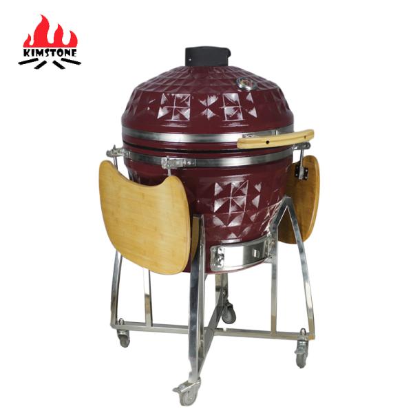 KIMSTONE Hot Sale Komodo Diamond 24 Inch Parrilla Para Barbacoas Outdoor Bbq Ceramic burner Pizza Oven Kamado Charcoal Bbq Grill