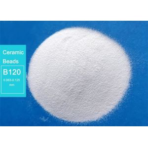 B120 Size Ceramic Bead Blasting 0.063 - 0.125mm Used In Sandblasting Room