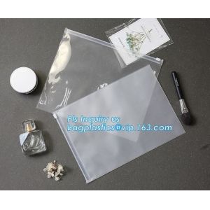 Flat Pouch Bag Type Clear PVC Plastic Slider k bag, swimwear packaging eva bags