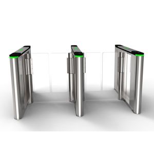 100W 50HZ Access Control Turnstile Gate 10mm Acrylic Indoor DC Motor