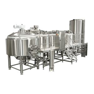 China Electric Heating 4 Vessel Brewhouse 3000L Industrial Beer Plant With PLC Control on sale