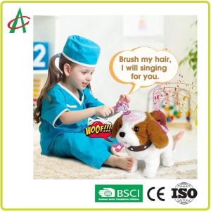 9.8'' Interactive Stuffed Puppy Walking barking singing
