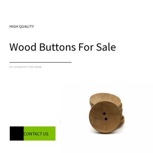 China 22L 24L Natural Wooden Buttons 2 Holes on sale