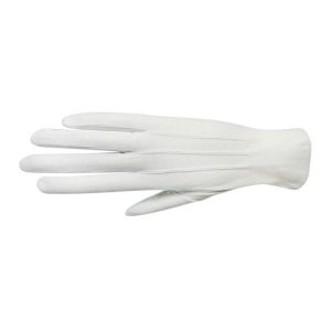 China 100% Cotton Material White Military Parade Gloves 180gsm Fabric Weight on sale