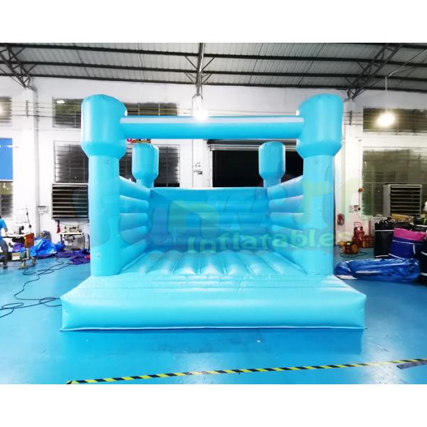 Buy Blue 18OZ PVC Inflatable Jumping Castle Wedding Bounce House at wholesale prices
