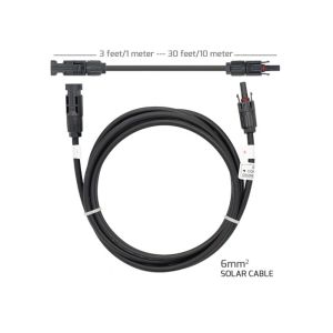 Flexible Connection Solar Cable 3m 4mm2 Extension 30A Rated Current