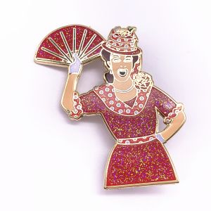 Beautiful Custom Logo Lapel Pins , Die Struck Lapel Pins With Epoxy Badge