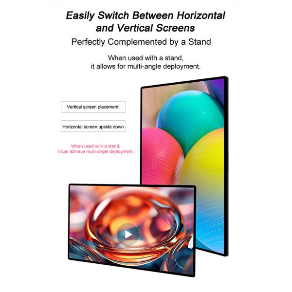 High Resolution Media Screen 43 Inch Wall Mount Digital Signage Advertising Player