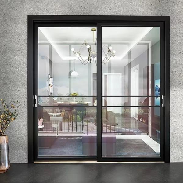 Buy Double Glass Balcony Aluminum Sliding Door External Sliding Glass Patio Doors at wholesale prices