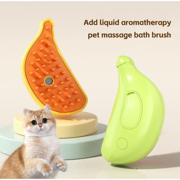 Pet Grooming Steamer Brush Dog Cat Hair Removal Brush Rechargeable Portable Steam Spray