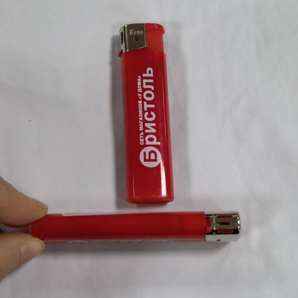 Black Rubber Color Plastic Electronic Lighter For Slim Design