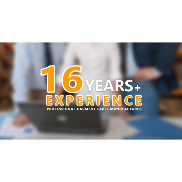 Custom woven clothing labels example