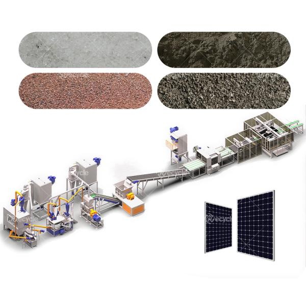 Asia-Pacific's Top Solar Panels Recycling Plant 20000 kg Weight 100% Recycling Advantage