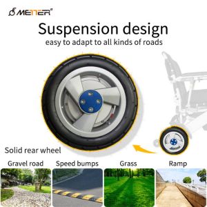 125KG Load Multifunction Lightweight Electric Wheelchair For Handicapped