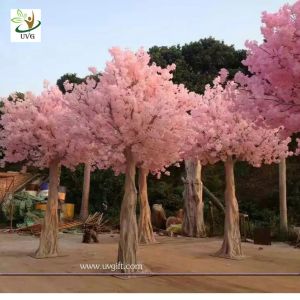 UVG indoor cherry blossom artificial tree with pink flowers for Water World