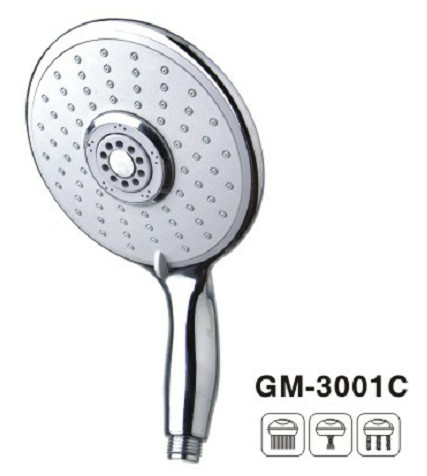 Buy Titanium Brushed Brass Hand Shower Spray Thumb Tab Chrome Hand Held Shower Head at wholesale prices