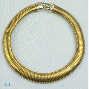 Crystal Unisex Fashion Solid rhodium Chains Mixed Metal Necklace for Anniversary