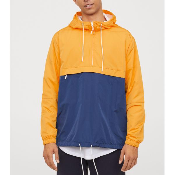 Buy Waterproof 100% Polyester Fiber Lightweight Windbreaker Jacket Pullover Hooded at wholesale prices