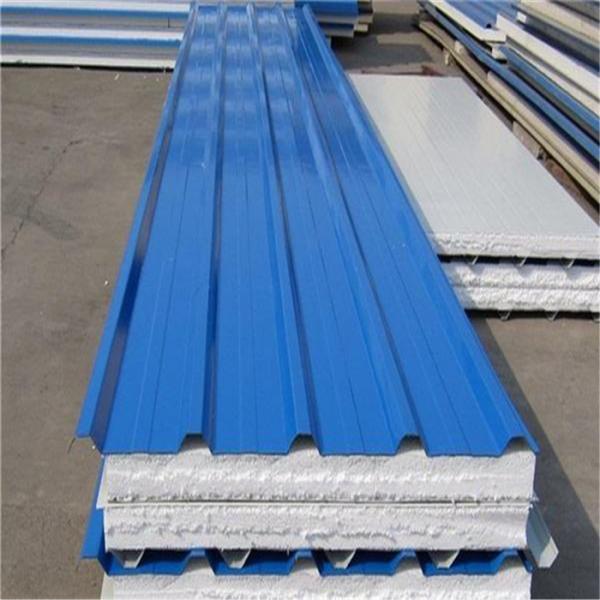 Buy 0.476mm double steel 14kg eps inuslated sandwich roof panel 5800x1050x100mm at wholesale prices