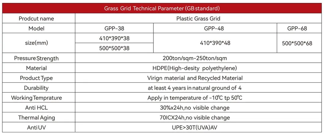 Plastic Grass Grid Pavers HDPE Plastic Grass Grid Gravel Pavers In Parking Garden