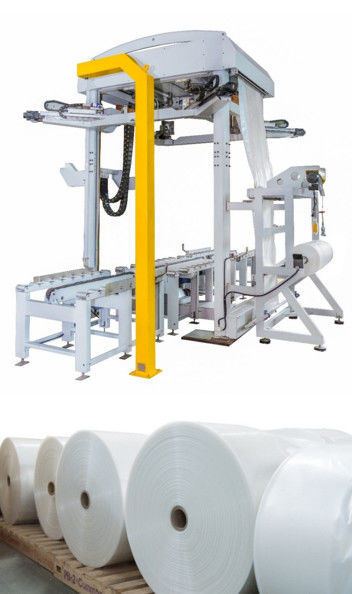 0.2 KWH Automatic Stretch Hooding Machine Vertical 60 Pallets Per Hour