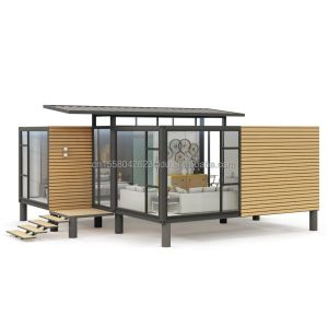 Modern Design Garden Container Steel Structure Wooden House Family Housing