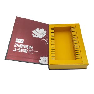 UV Printing Rigid Honey Jar Gift Box Recyclable Food Paper Box With Magnetic