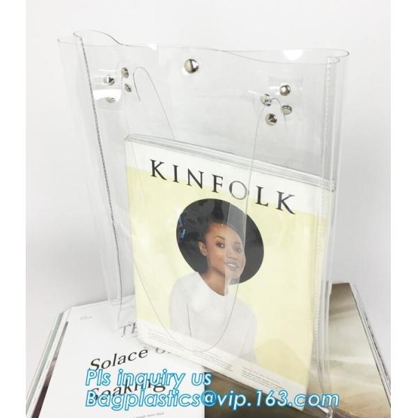 women`s PVC shoulder handbags satchel tote shopping bags, waterproof transparent jelly beach shopping shoulder bag for w