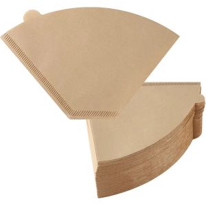 V60 Biodegradable Wood Pulp Cone Coffee Filter Paper For 1 - 4 Cups 100 Sheets