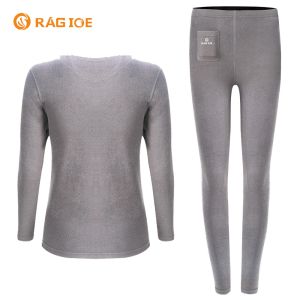 Female Electric Heating Base Layer Heated Thermal Underwear Suit for Winter