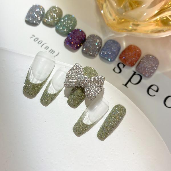 8 Colors Super Glitter Crystal Tiny Diamond Powder Nail Art Decoration Accessory