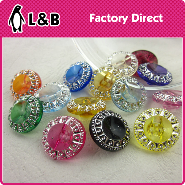 High quality popular beautiful decorative crystal acrylic button