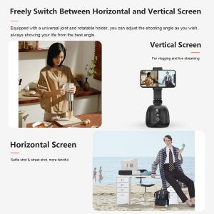 AI Powered Auto Tracking Phone Mount For Vlogging , Streaming And Video Calls