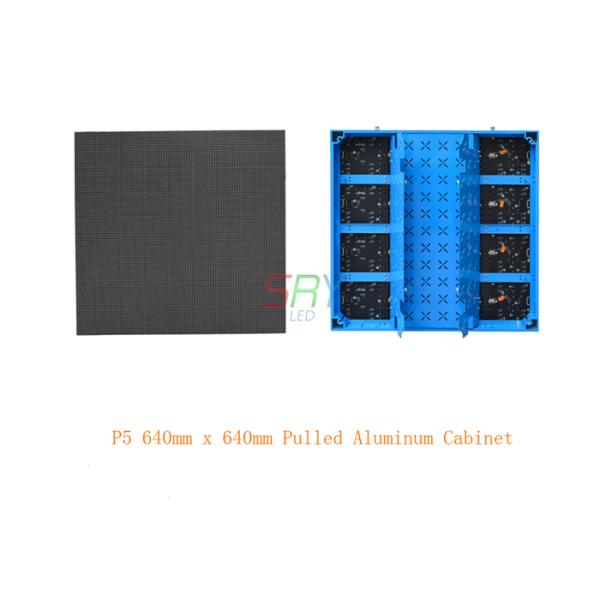 P5 Indoor Blue Color Pulled Aluminum LED Cabinet Rental Use 640mm x 640mm