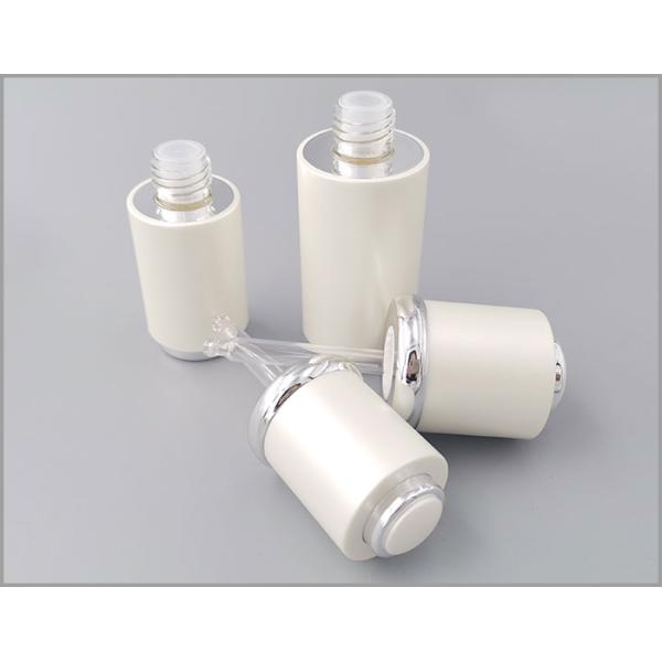 White 50ml Cosmetic Packaging Set Eco Dropper Bottle Press Pump Jar