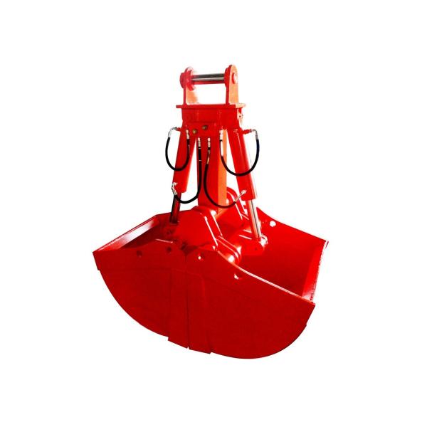 2 Cylinders 1200L Excavator Spare Parts Excavator Attachments Excavator Hydraulic Clamshell Bucket