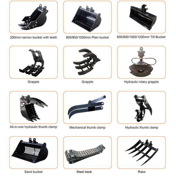 Buy Mini Digger Construction Equipment Accessories Easy Replacement at wholesale prices