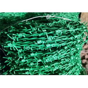 13cm Spacing Galvanized Barbed Wire 3mm Thick Pvc Wrap