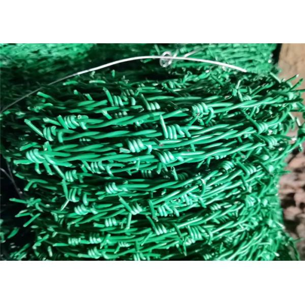 Buy 13cm Spacing Galvanized Barbed Wire 3mm Thick Pvc Wrap at wholesale prices