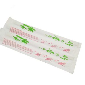 Length 21cm 23cm 24cm Bamboo Chopsticks Disposable With Paper Packing
