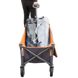 China 86*46*85 Dimension Green Portable Camping Wagon Foldable Carry Trolley for Picnic and Garden on sale