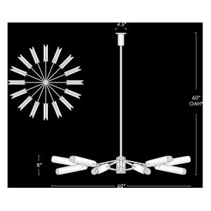 Adjustable Height Brass Copper Circular Chandelier with UV Printing