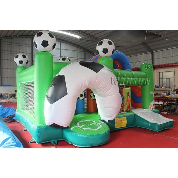 Soccer Themed Inflatable Children'S Bounce House / Commercial Bounce House