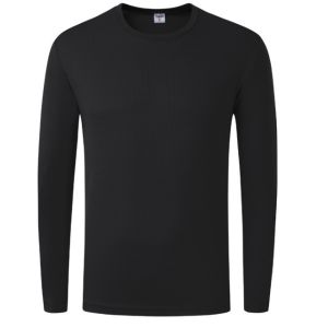 Plain Polyester T Shirts Clothing Round Neck Full Sleeve T Shirt 200g