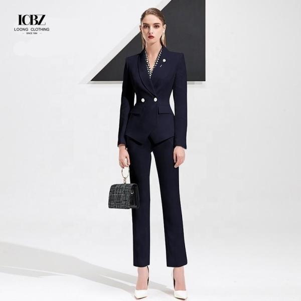 Customized Navy Ladies Office Formal Suits Set for Women Upgrade Your Office Wardrobe