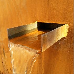 Large Wall Corten Steel Pond Water Feature Pre rusted ISO9001