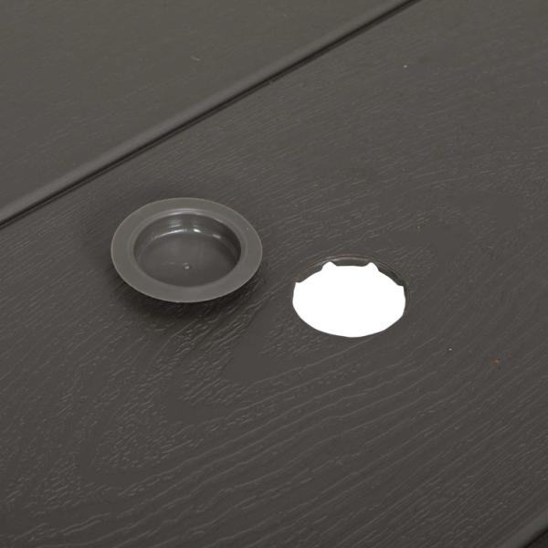 Outdoor Furniture 6ft Rectangular Picnic Table with Umbrella Hole and Folding Chairs