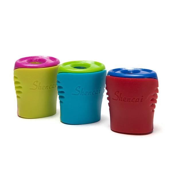 Buy Silk Printing Logo Plastic Pencil Sharpener at wholesale prices